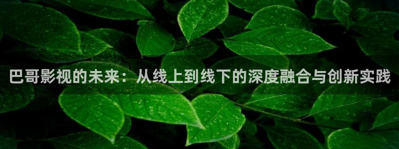 天空在线观看免费完整：巴哥影视的未来：从线上到线下的深度融合与创新实践